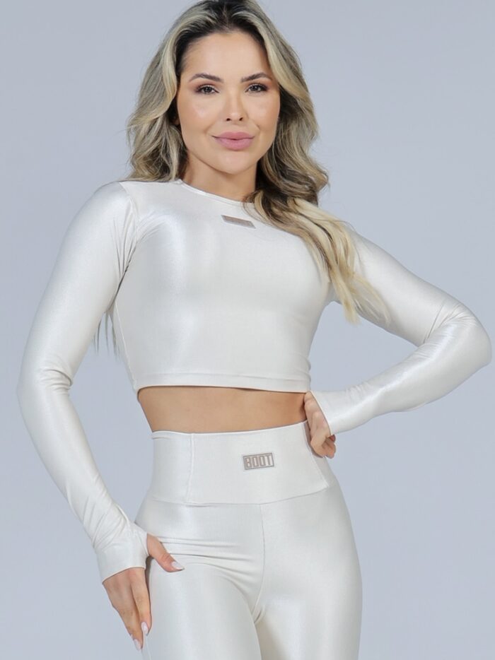 Cropped Manga Longa Glow Fit - Imagem 1